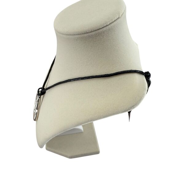 J. Jill Silver Heart Pendant Necklace Interchangeable Cord Rustic COMPASSION NWT - Picture 12 of 15